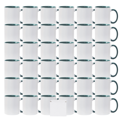11oz Green Inner & Handle Sublimation Mug