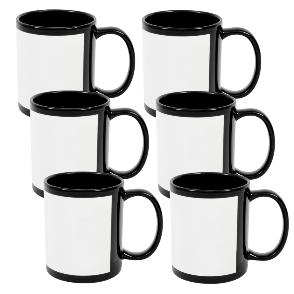 11oz Black Panel Sublimation Mug