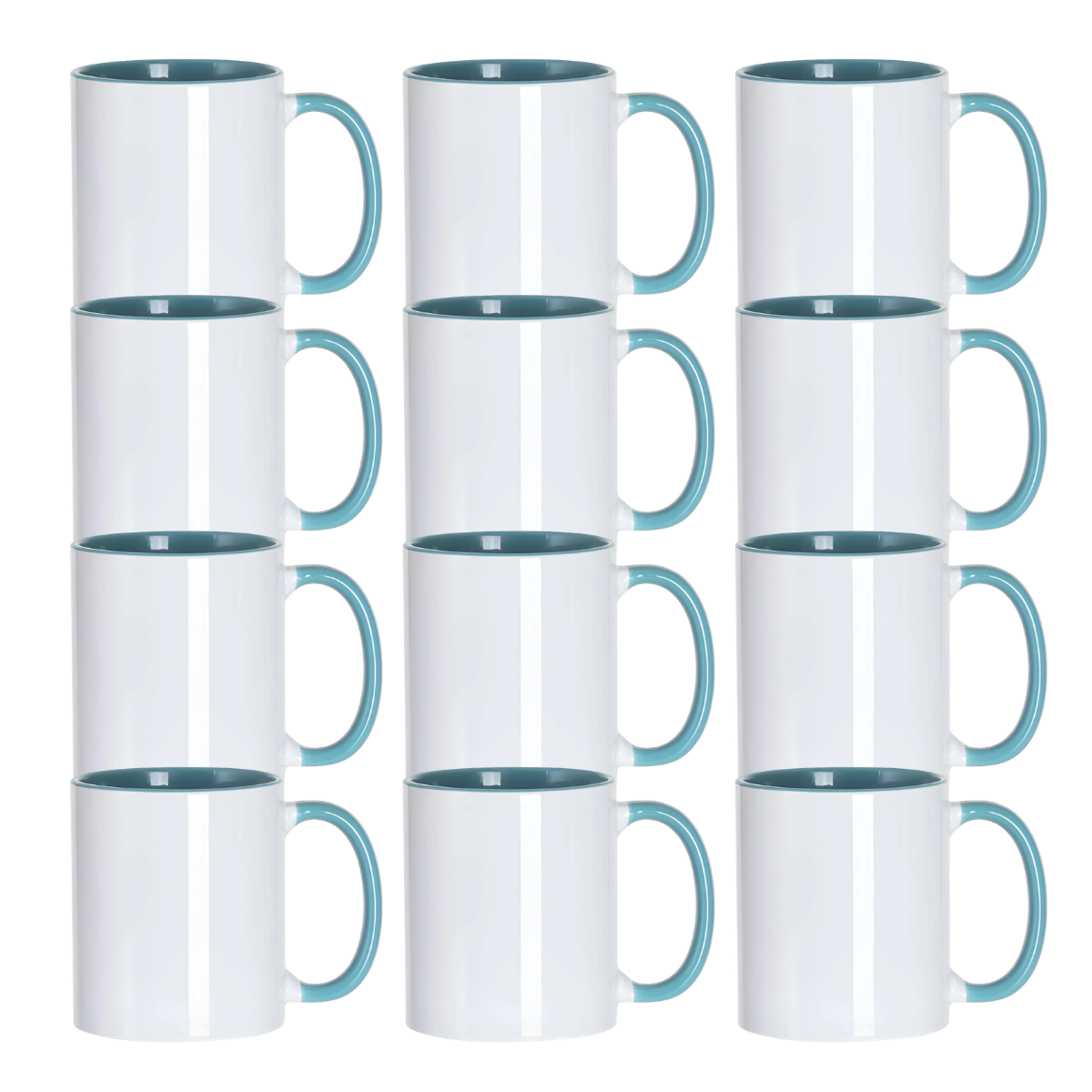 11oz Lake Blue Inner & Handle Sublimation Mug