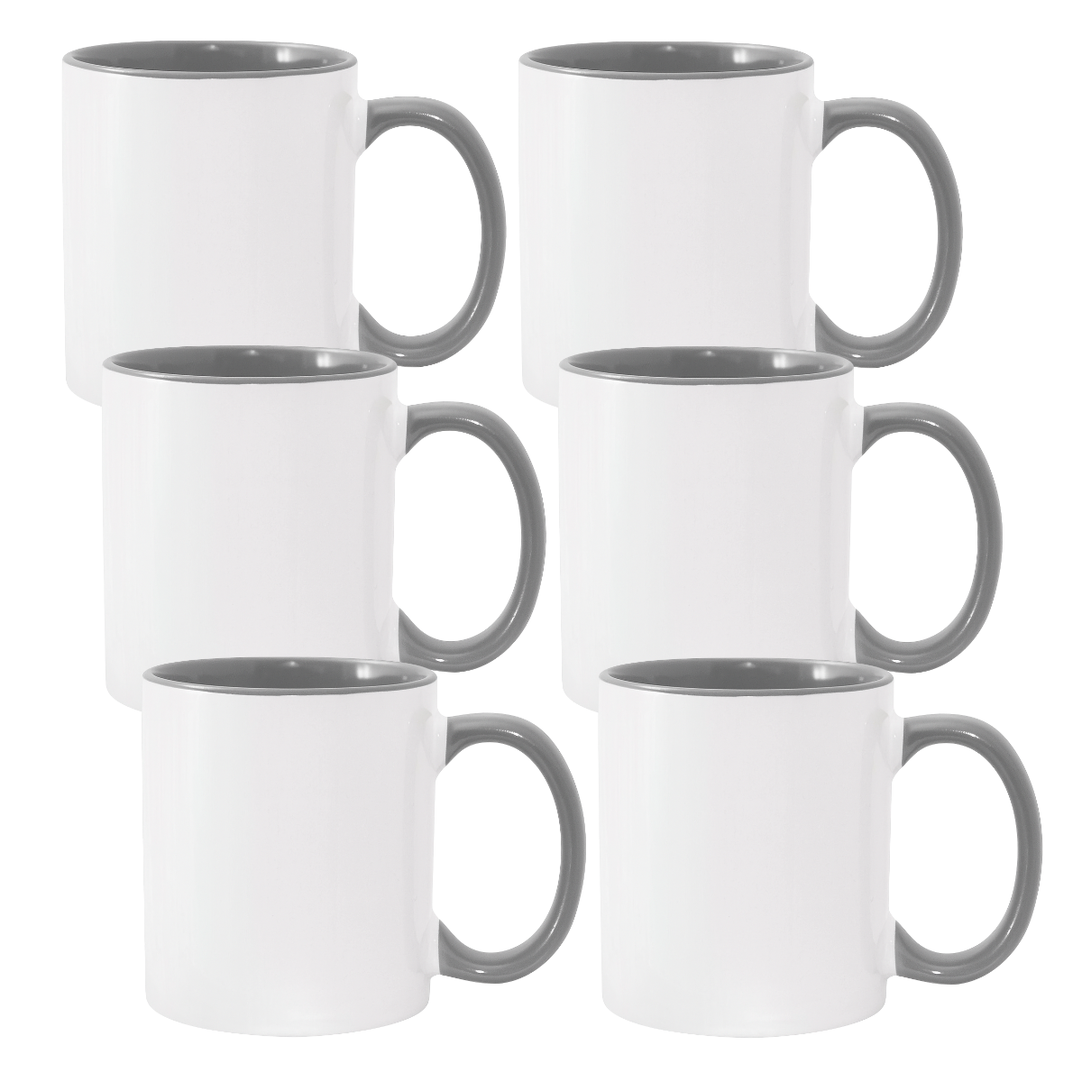 11oz Grey Inner & Handle Sublimation Mug
