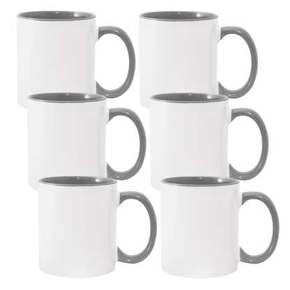 11oz Grey Inner & Handle Sublimation Mug