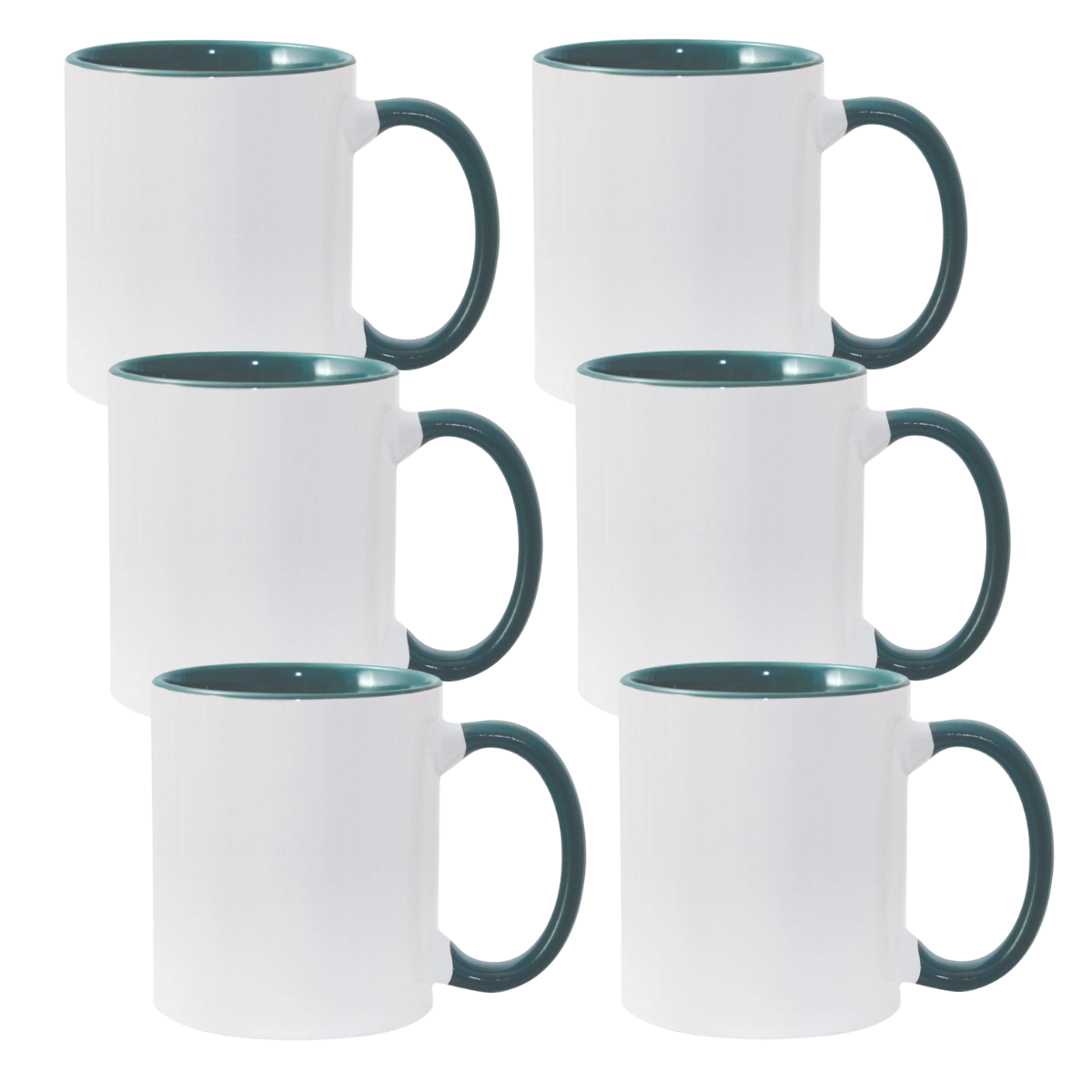 11oz Green Inner & Handle Sublimation Mug