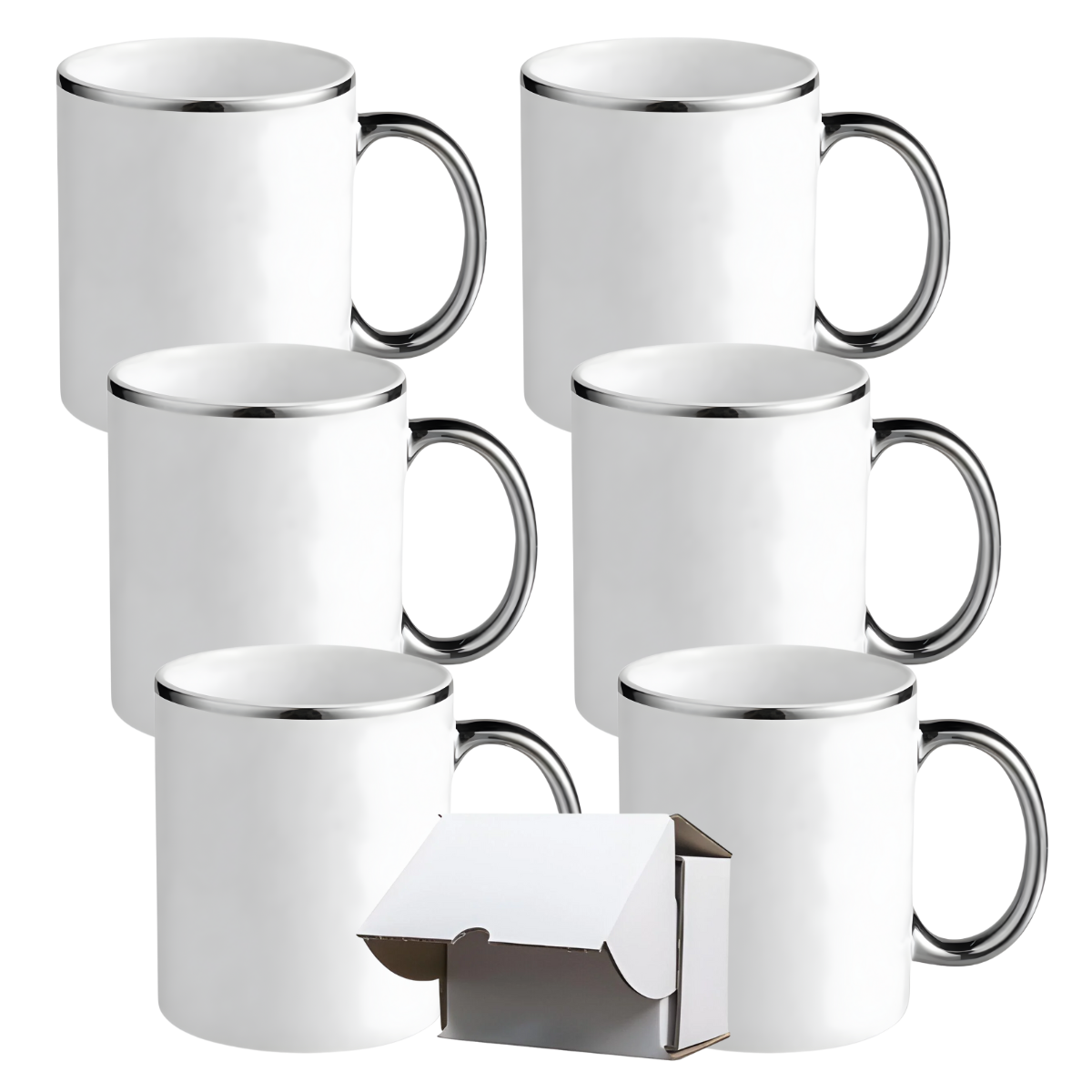 11oz Silver Rim & Handle Sublimation Mug