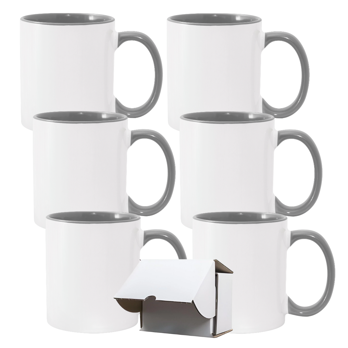 11oz Grey Inner & Handle Sublimation Mug