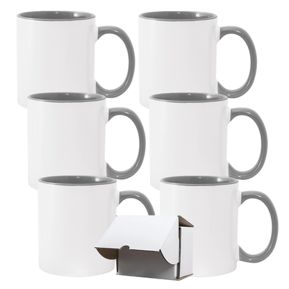 11oz Grey Inner & Handle Sublimation Mug