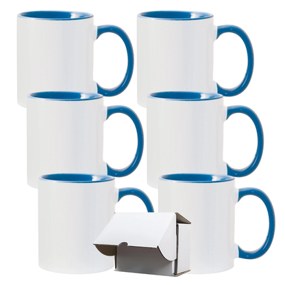 11oz Cambridge Blue Inner & Handle Sublimation Mug