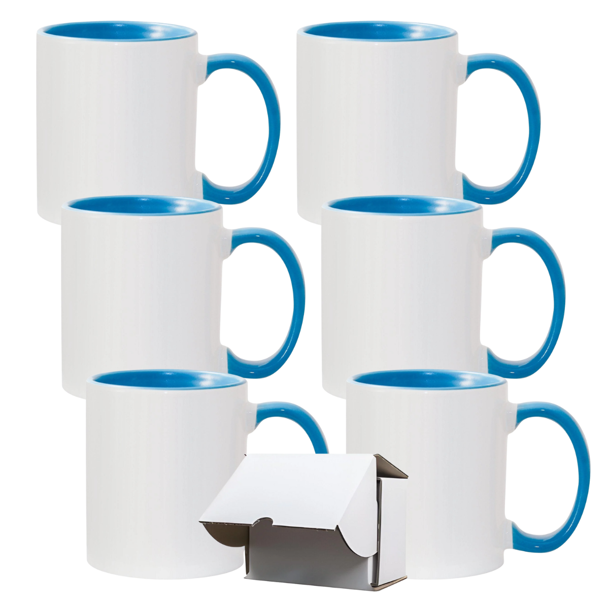 11oz Light Blue Inner & Handle Sublimation Mug