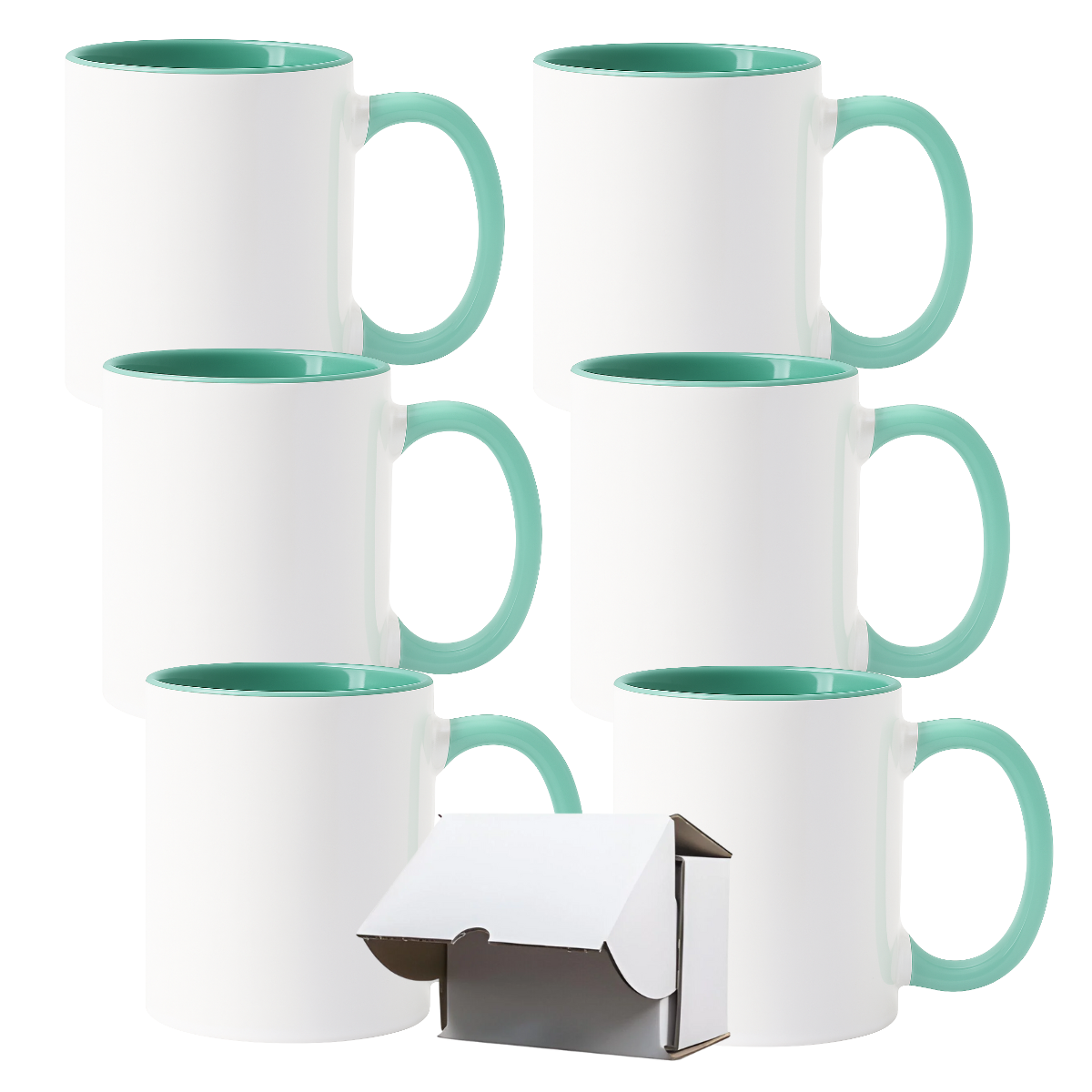 11oz Malachite Green Inner & Handle Sublimation Mug