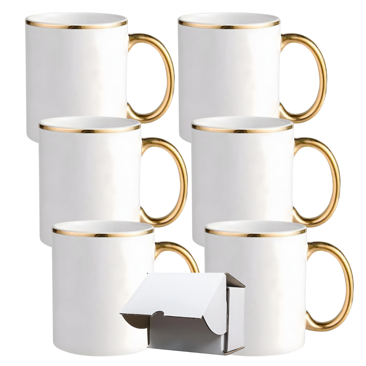 11oz Gold Rim & Handle Sublimation Mug