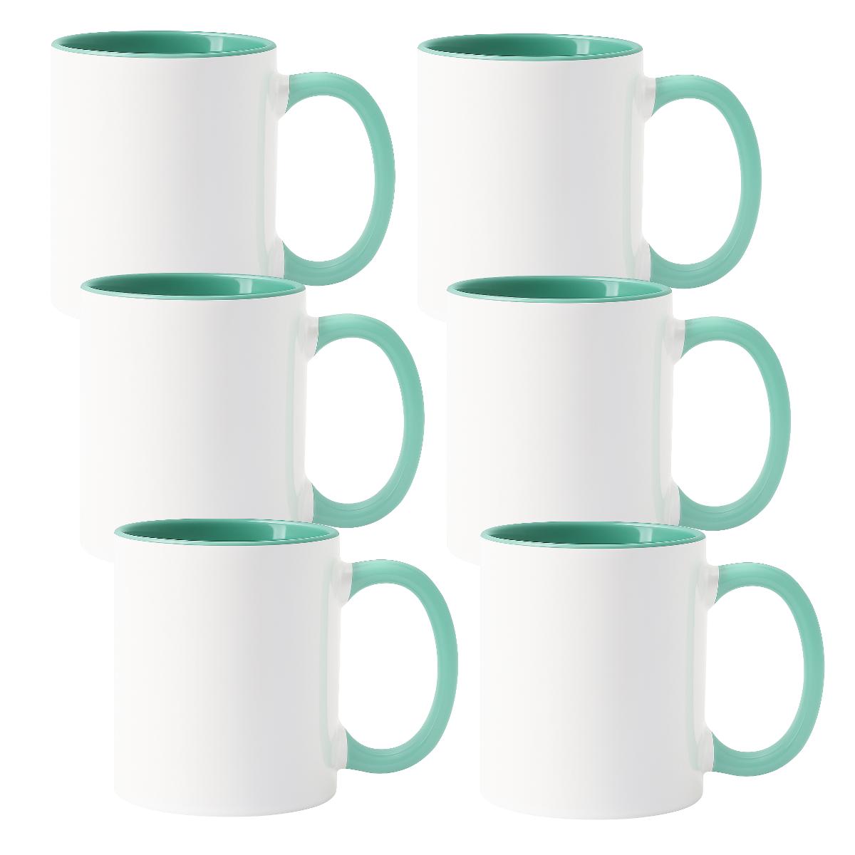11oz Malachite Green Inner & Handle Sublimation Mug