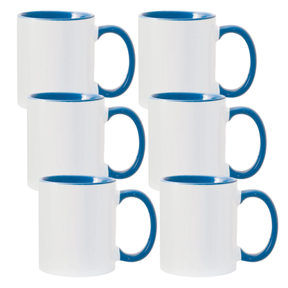 11oz Cambridge Blue Inner & Handle Sublimation Mug