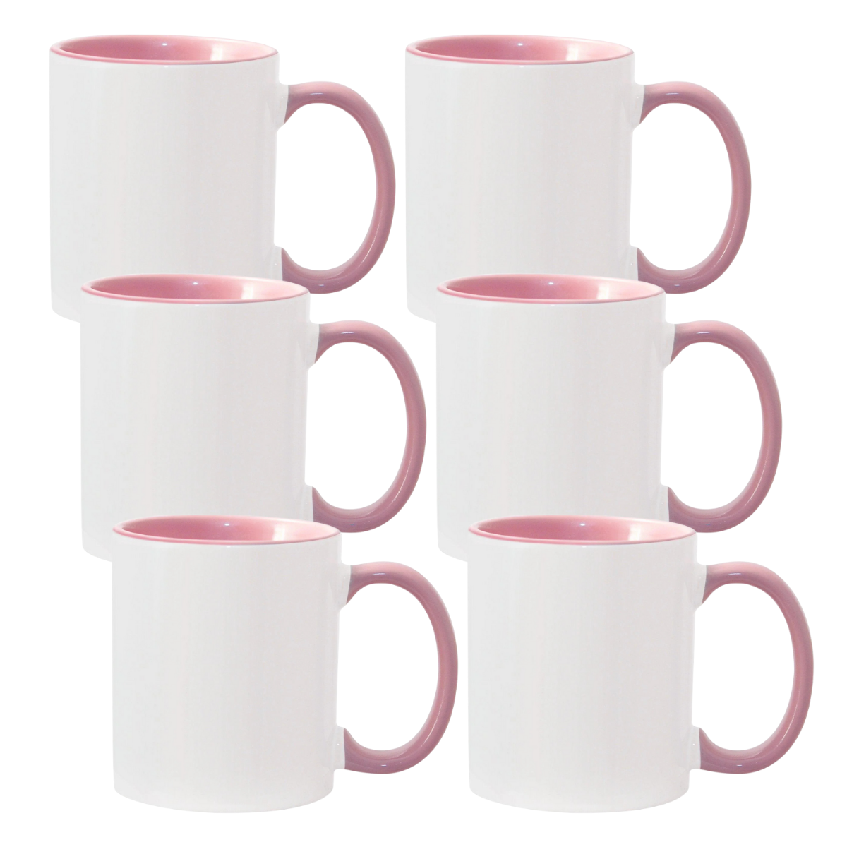 11oz Pink Inner & Handle Sublimation Mug