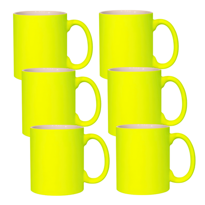 11oz Neon Yellow Sublimation Mug