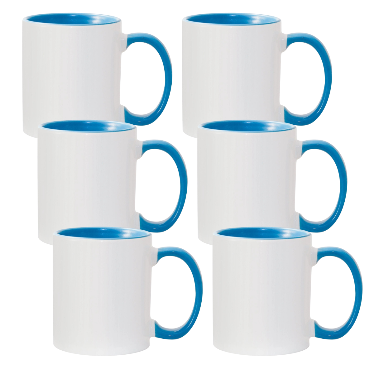 11oz Light Blue Inner & Handle Sublimation Mug