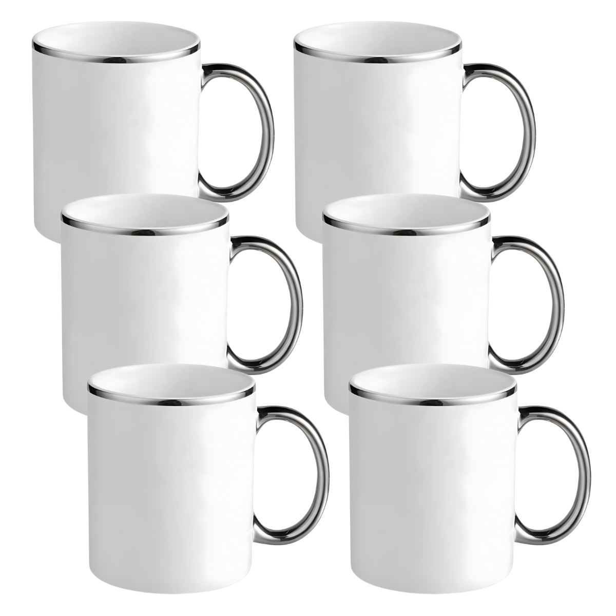 11oz Silver Rim & Handle Sublimation Mug