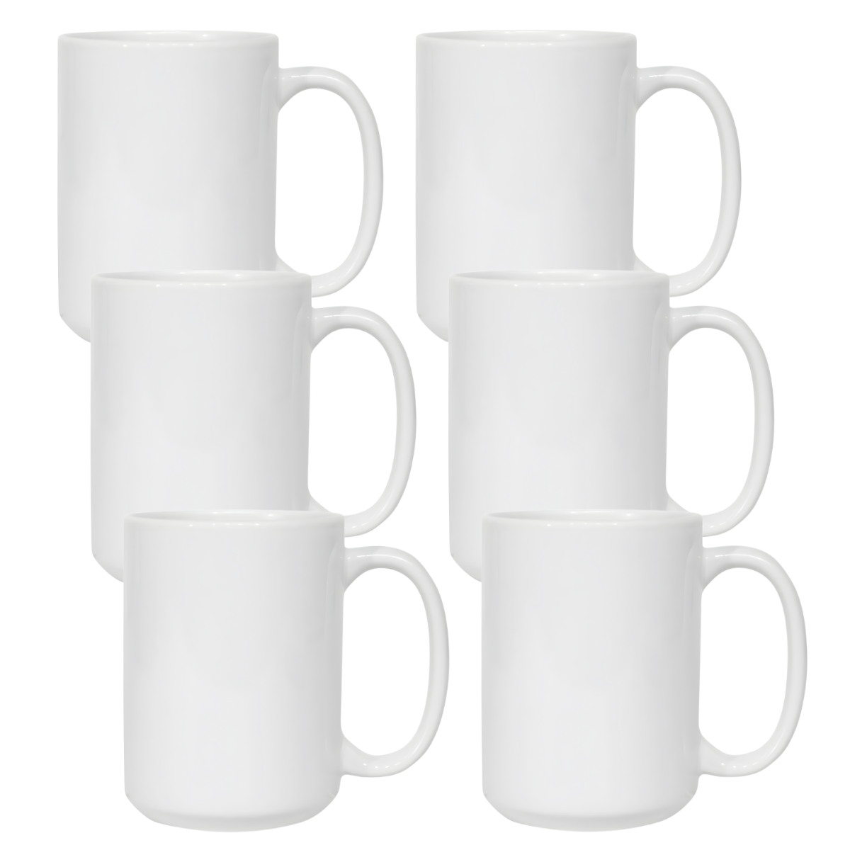 15oz White Custom Ceramic Sublimation Mug + Individual Gift Box