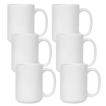 15oz White Custom Ceramic Sublimation Mug + Individual Gift Box