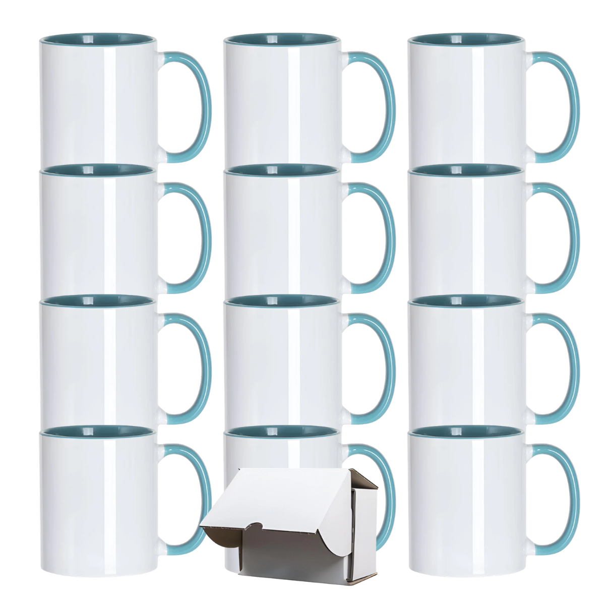11oz Lake Blue Inner & Handle Sublimation Mug