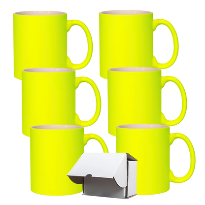 11oz Neon Yellow Sublimation Mug