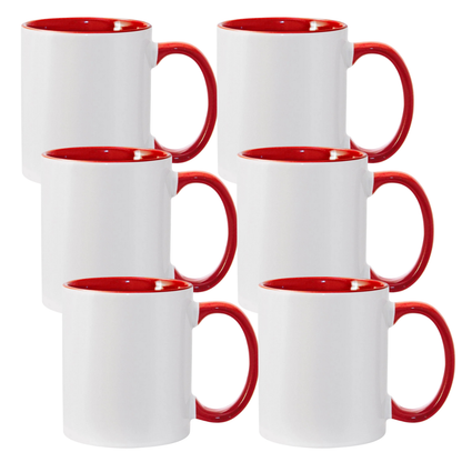 11oz Sublimation Mug – Coloured Inner & Handle