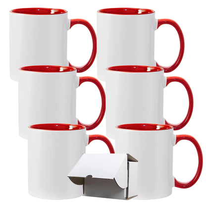 11oz Sublimation Mug – Coloured Inner & Handle