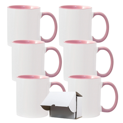 11oz Sublimation Mug – Coloured Inner & Handle