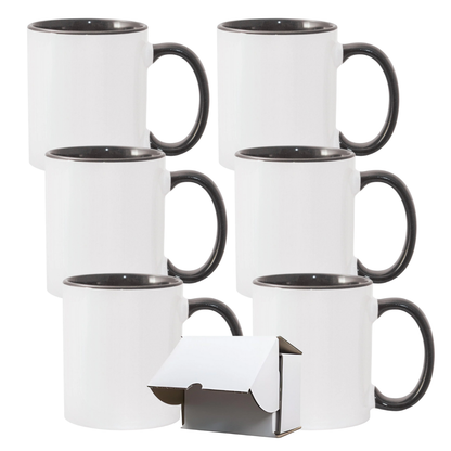 11oz Black Inner & Handle Sublimation Mug