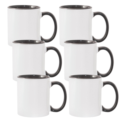 11oz Black Inner & Handle Sublimation Mug