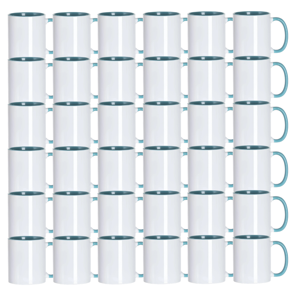 11oz Lake Blue Inner & Handle Sublimation Mug