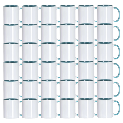 11oz Lake Blue Inner & Handle Sublimation Mug
