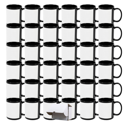 11oz Black Panel Sublimation Mug