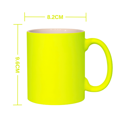 11oz Neon Yellow Sublimation Mug