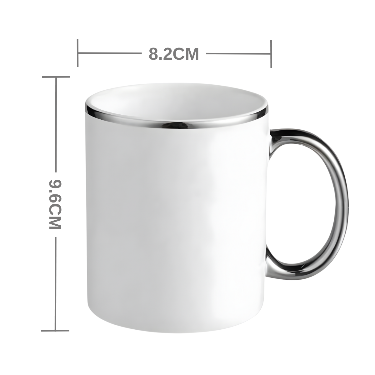 11oz Silver Rim & Handle Sublimation Mug