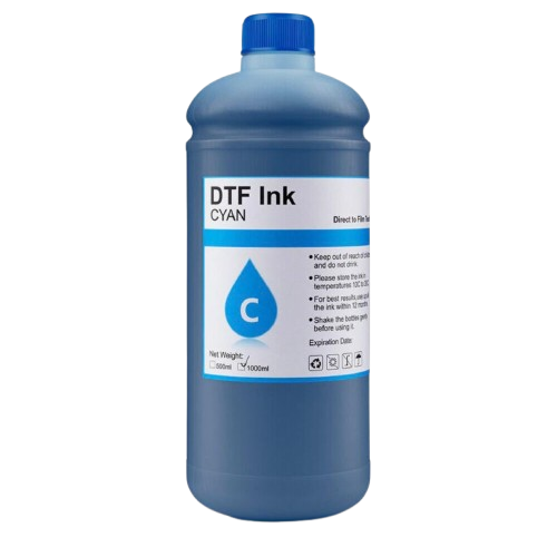 1000ML Cyan DTF Heat Transfer Dye Ink Refill for Direct-to-Film Printing