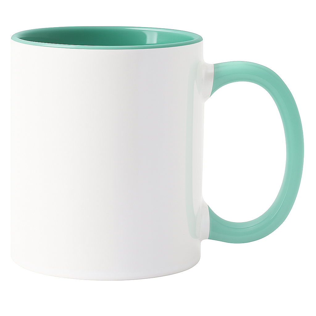 Malachite Green Inner & Handle Custom Sublimation Mug