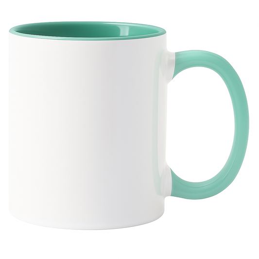 Malachite Green Inner & Handle Custom Sublimation Mug