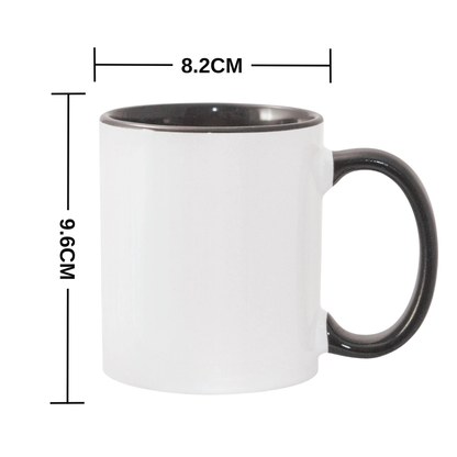 11oz Black Inner & Handle Sublimation Mug
