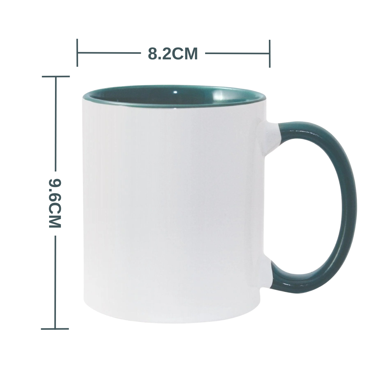 11oz Green Inner & Handle Sublimation Mug