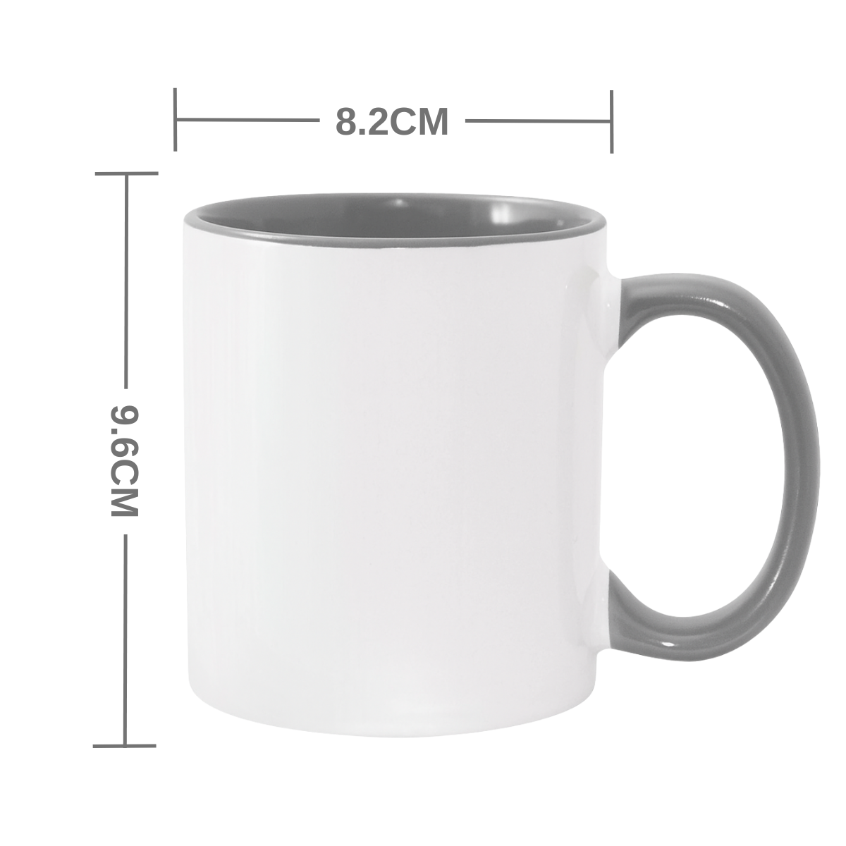 11oz Grey Inner & Handle Sublimation Mug