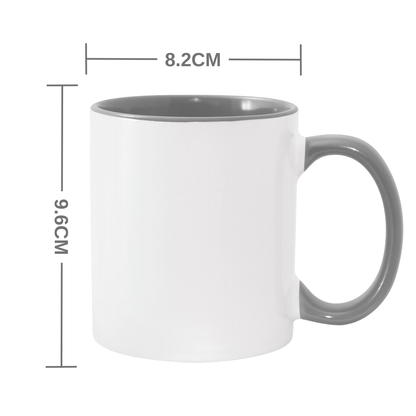 11oz Grey Inner & Handle Sublimation Mug