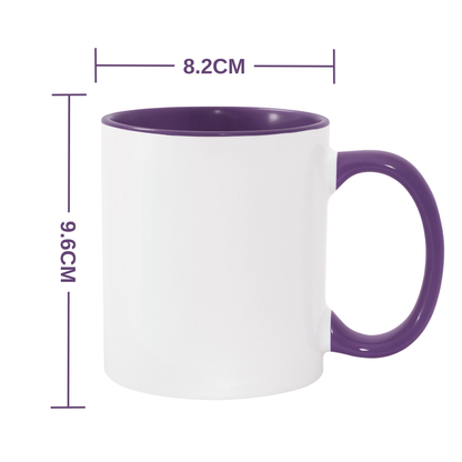 11oz Purple Inner & Handle Sublimation Mug