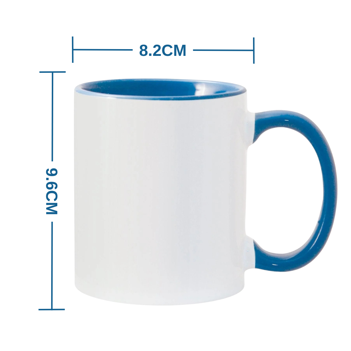 11oz Cambridge Blue Inner & Handle Sublimation Mug