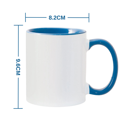 11oz Cambridge Blue Inner & Handle Sublimation Mug