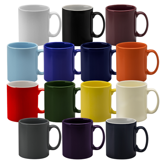 Coloured Plain Mug Set – Assorted Ceramic Mugs