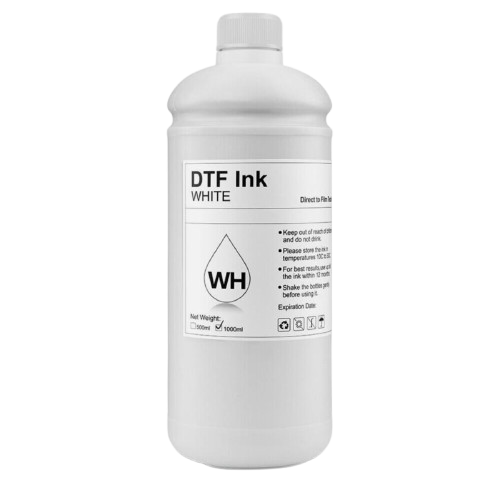 1000ML White DTF Heat Transfer Dye Ink Refill for Direct-to-Film Printing