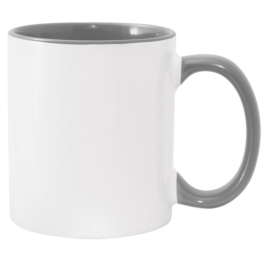 Gray Inner & Handle Custom Sublimation Mug